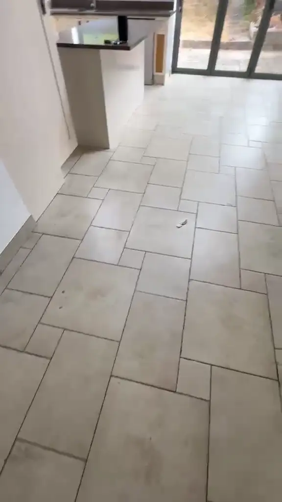 Kitchen floor after cleaning